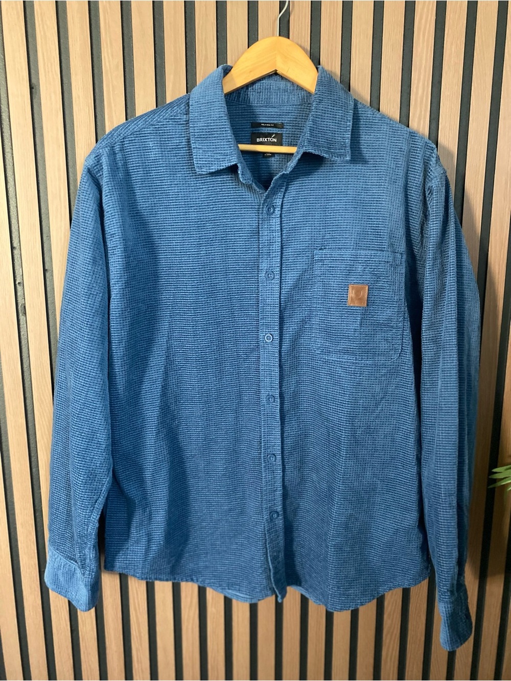 Brixton Porter waffle corduroy overshirt L